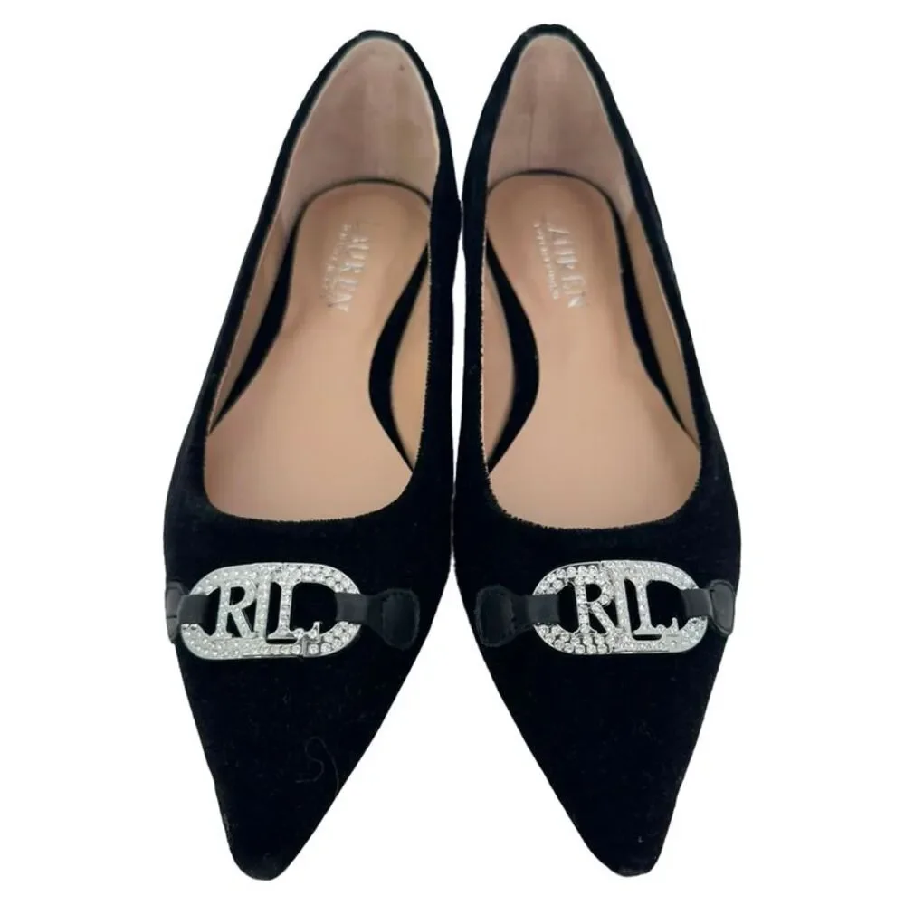 Lauren Ralph Lauren Lilah Ballet Flats in Black Velvet